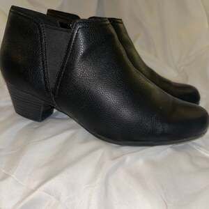 Clarks Black Leather Ankle Boots